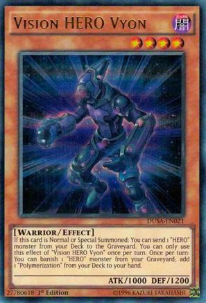 Vision HERO Vyon (DUSA-EN021) - Duelist Saga 1st Edition Duelist Saga Yugioh Single  Squirtle Squad Card Shop.