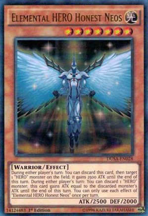Elemental HERO Honest Neos (DUSA-EN028) - Duelist Saga 1st Edition Duelist Saga Yugioh Single  Squirtle Squad Card Shop.