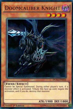 Doomcaliber Knight (DUSA-EN056) - Duelist Saga 1st Edition Duelist Saga Yugioh Single  Squirtle Squad Card Shop.