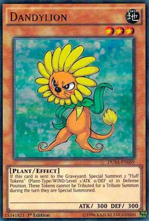 Dandylion (DUSA-EN059) - Duelist Saga 1st Edition Duelist Saga Yugioh Single  Squirtle Squad Card Shop.