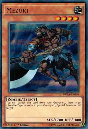 Mezuki (DUSA-EN064) - Duelist Saga 1st Edition Duelist Saga Yugioh Single  Squirtle Squad Card Shop.