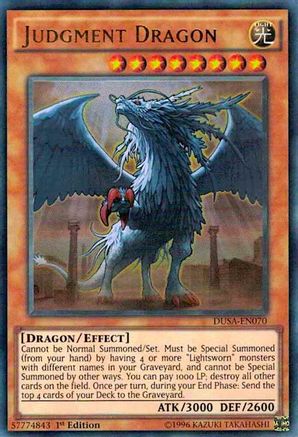 Judgment Dragon (DUSA-EN070) - Duelist Saga 1st Edition Duelist Saga Yugioh Single  Squirtle Squad Card Shop.