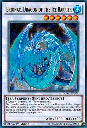 Brionac, Dragon of the Ice Barrier (DUSA-EN073) - Duelist Saga 1st Edition Duelist Saga Yugioh Single  Squirtle Squad Card Shop.
