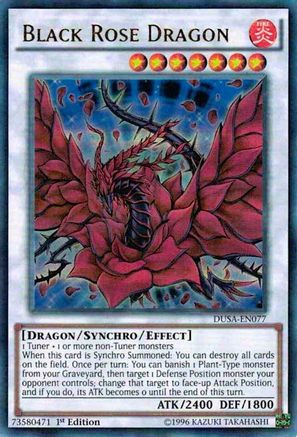 Black Rose Dragon (DUSA-EN077) - Duelist Saga 1st Edition Duelist Saga Yugioh Single  Squirtle Squad Card Shop.
