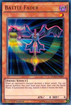 Battle Fader (DUSA-EN080) - Duelist Saga 1st Edition Duelist Saga Yugioh Single  Squirtle Squad Card Shop.