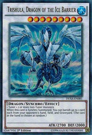 Trishula, Dragon of the Ice Barrier (DUSA-EN081) - Duelist Saga 1st Edition Duelist Saga Yugioh Single  Squirtle Squad Card Shop.