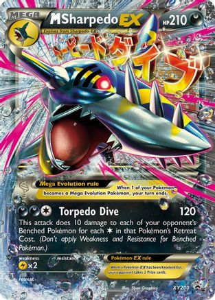 M Sharpedo EX XY200  - Holofoil XY Promos - Promo XY Promos Pokemon Single  Squirtle Squad Card Shop.