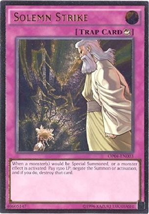 Solemn Strike (UTR) (OP04-EN003) - OTS Tournament Pack 4 Unlimited OTS Tournament Pack 4 Yugioh Single  Squirtle Squad Card Shop.