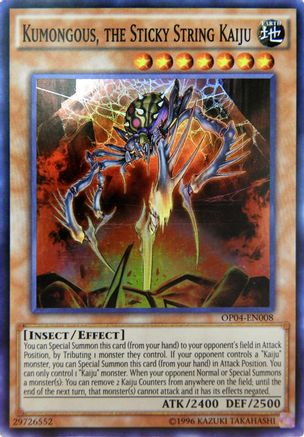 Kumongous, the Sticky String Kaiju (OP04-EN008) - OTS Tournament Pack 4 Unlimited OTS Tournament Pack 4 Yugioh Single  Squirtle Squad Card Shop.