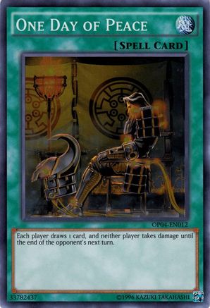One Day of Peace (OP04-EN012) - OTS Tournament Pack 4 Unlimited OTS Tournament Pack 4 Yugioh Single  Squirtle Squad Card Shop.