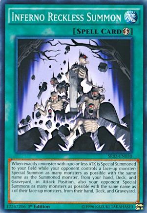 Inferno Reckless Summon (SR03-EN030) - Structure Deck: Machine Reactor 1st Edition Structure Deck: Machine Reactor Yugioh Single  Squirtle Squad Card Shop.