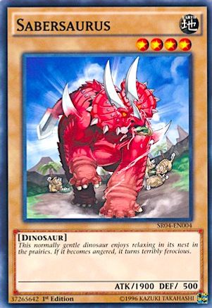 Sabersaurus (SR04-EN004) - Structure Deck: Dinosmasher's Fury Unlimited Structure Deck: Dinosmasher's Fury Yugioh Single  Squirtle Squad Card Shop.