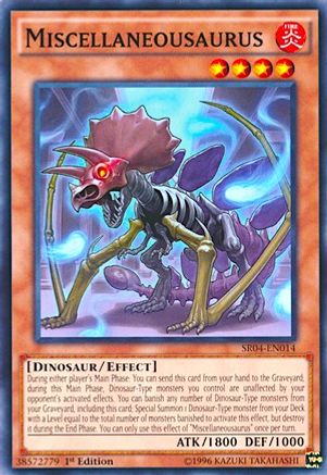 Miscellaneousaurus (SR04-EN014) - Structure Deck: Dinosmasher's Fury 1st Edition Structure Deck: Dinosmasher's Fury Yugioh Single  Squirtle Squad Card Shop.