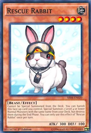 Rescue Rabbit (SR04-EN020) - Structure Deck: Dinosmasher's Fury 1st Edition Structure Deck: Dinosmasher's Fury Yugioh Single  Squirtle Squad Card Shop.