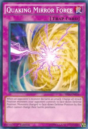 Quaking Mirror Force (SR04-EN036) - Structure Deck: Dinosmasher's Fury Unlimited Structure Deck: Dinosmasher's Fury Yugioh Single  Squirtle Squad Card Shop.