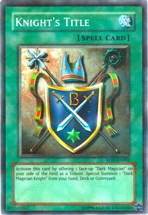 Knight's Title (Reshef of Destruction) (Super Rare) (ROD-EN002) - Yu-Gi-Oh! Video Game Promotional Cards Unlimited Yu-Gi-Oh! Video Game Promotional Cards Yugioh Single  Squirtle Squad Card Shop.