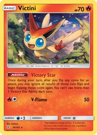 Pokémon TCG Victini 010/145 – Guardians Rising Reverse Holo Rare