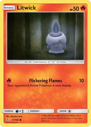 Litwick 011  - Reverse Holofoil SM  Guardians Rising - Common SM - Guardians Rising Pokemon Single  Squirtle Squad Card Shop.