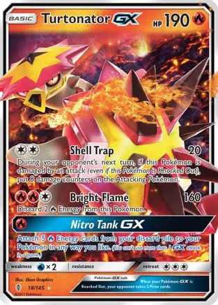 Turtonator GX 018  - Holofoil SM  Guardians Rising - Ultra Rare SM - Guardians Rising Pokemon Single  Squirtle Squad Card Shop.