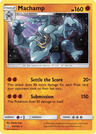 Machamp 065  - Holofoil SM  Guardians Rising - Holo Rare SM - Guardians Rising Pokemon Single  Squirtle Squad Card Shop.