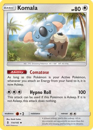 Komala 114  SM  Guardians Rising - Uncommon SM - Guardians Rising Pokemon Single  Squirtle Squad Card Shop.