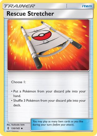 Rescue Stretcher 130  - Reverse Holofoil SM  Guardians Rising - Uncommon SM - Guardians Rising Pokemon Single  Squirtle Squad Card Shop.
