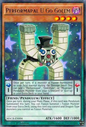 Performapal U Go Golem (MACR-EN004) - Maximum Crisis Unlimited Maximum Crisis Yugioh Single  Squirtle Squad Card Shop.
