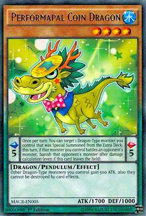 Performapal Coin Dragon (MACR-EN005) - Maximum Crisis Unlimited Maximum Crisis Yugioh Single  Squirtle Squad Card Shop.