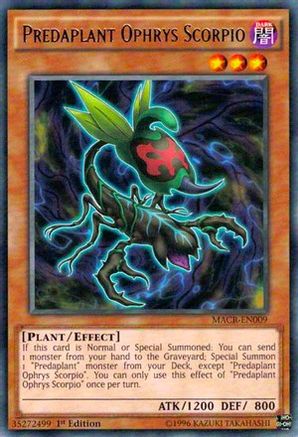 Predaplant Ophrys Scorpio (MACR-EN009) - Maximum Crisis 1st Edition Maximum Crisis Yugioh Single  Squirtle Squad Card Shop.