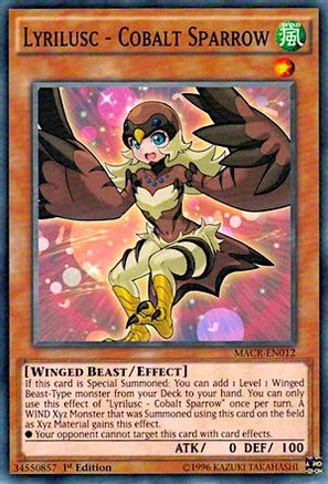 Lyrilusc - Cobalt Sparrow (MACR-EN012) - Maximum Crisis 1st Edition Maximum Crisis Yugioh Single  Squirtle Squad Card Shop.