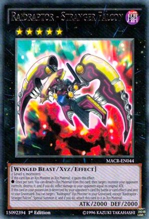 Raidraptor - Stranger Falcon (MACR-EN044) - Maximum Crisis 1st Edition Maximum Crisis Yugioh Single  Squirtle Squad Card Shop.