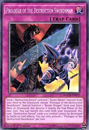 Prologue of the Destruction Swordsman (MACR-EN075) - Maximum Crisis Unlimited Maximum Crisis Yugioh Single  Squirtle Squad Card Shop.