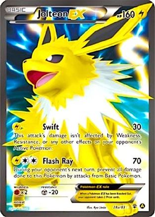 Jolteon EX 28a/83  - Holofoil Alternate Art Promos - Promo Alternate Art Promos Pokemon Single  Squirtle Squad Card Shop.
