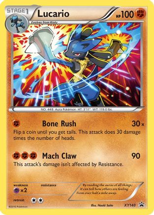 Lucario XY140  - Holofoil XY Promos - Promo XY Promos Pokemon Single  Squirtle Squad Card Shop.