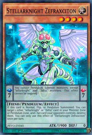 Stellarknight Zefraxciton (PEVO-EN045) - Pendulum Evolution 1st Edition Pendulum Evolution Yugioh Single  Squirtle Squad Card Shop.