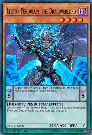Lector Pendulum, the Dracoverlord (PEVO-EN060) - Pendulum Evolution 1st Edition Pendulum Evolution Yugioh Single  Squirtle Squad Card Shop.