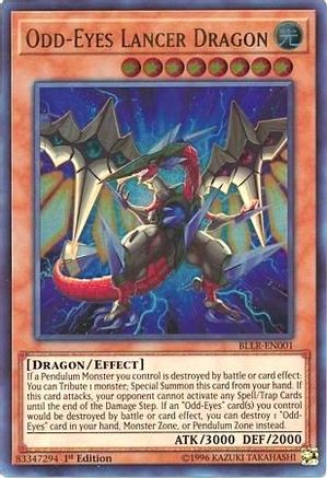 Odd-Eyes Lancer Dragon (BLLR-EN001) - Battles of Legend: Light's Revenge 1st Edition Battles of Legend: Light's Revenge Yugioh Single  Squirtle Squad Card Shop.