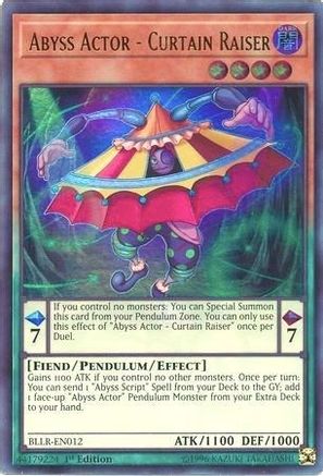 Abyss Actor - Curtain Raiser (BLLR-EN012) - Battles of Legend: Light's Revenge 1st Edition Battles of Legend: Light's Revenge Yugioh Single  Squirtle Squad Card Shop.