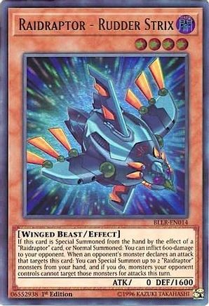 Raidraptor - Rudder Strix (BLLR-EN014) - Battles of Legend: Light's Revenge 1st Edition Battles of Legend: Light's Revenge Yugioh Single  Squirtle Squad Card Shop.