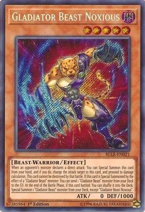 Gladiator Beast Noxious (BLLR-EN021) - Battles of Legend: Light's Revenge 1st Edition Battles of Legend: Light's Revenge Yugioh Single  Squirtle Squad Card Shop.
