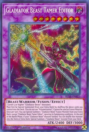 Gladiator Beast Tamer Editor (BLLR-EN023) - Battles of Legend: Light's Revenge 1st Edition Battles of Legend: Light's Revenge Yugioh Single  Squirtle Squad Card Shop.