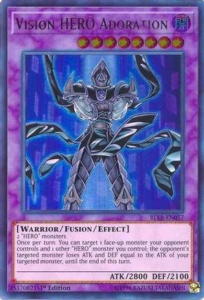 Vision HERO Adoration (BLLR-EN057) - Battles of Legend: Light's Revenge 1st Edition Battles of Legend: Light's Revenge Yugioh Single  Squirtle Squad Card Shop.