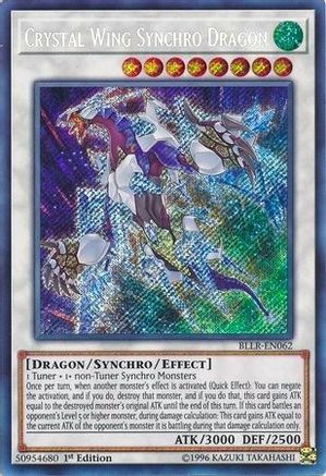 Crystal Wing Synchro Dragon (BLLR-EN062) - Battles of Legend: Light's Revenge 1st Edition Battles of Legend: Light's Revenge Yugioh Single  Squirtle Squad Card Shop.