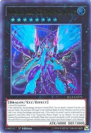 Number 62: Galaxy-Eyes Prime Photon Dragon (BLLR-EN070) - Battles of Legend: Light's Revenge 1st Edition Battles of Legend: Light's Revenge Yugioh Single  Squirtle Squad Card Shop.