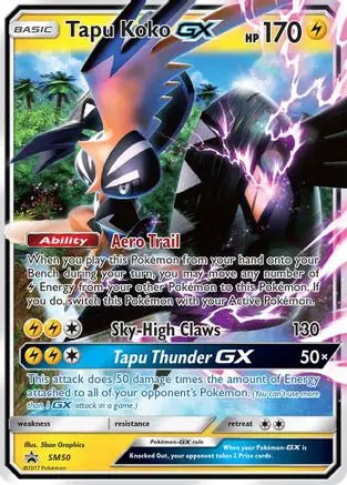 Tapu Koko GX SM50  - Holofoil SM Promos - Promo SM Promos Pokemon Single  Squirtle Squad Card Shop.
