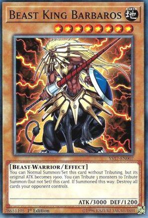 Beast King Barbaros (YS17-EN007) - Starter Deck: Link Strike 1st Edition Starter Deck: Link Strike Yugioh Single  Squirtle Squad Card Shop.