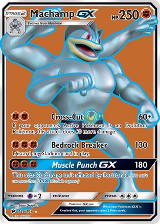 Machamp GX (Full Art)/147  - Holofoil SM  Burning Shadows - Ultra Rare SM - Burning Shadows Pokemon Single  Squirtle Squad Card Shop.