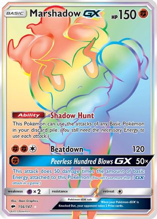 Marshadow GX (Secret)  - Holofoil SM  Burning Shadows - Secret Rare SM - Burning Shadows Pokemon Single  Squirtle Squad Card Shop.
