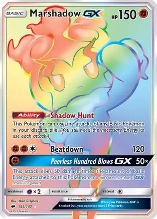 Marshadow GX (Secret)  - Holofoil SM  Burning Shadows - Secret Rare SM - Burning Shadows Pokemon Single  Squirtle Squad Card Shop.