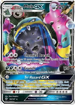 Alolan Muk GX 084  - Holofoil SM  Burning Shadows - Ultra Rare SM - Burning Shadows Pokemon Single  Squirtle Squad Card Shop.